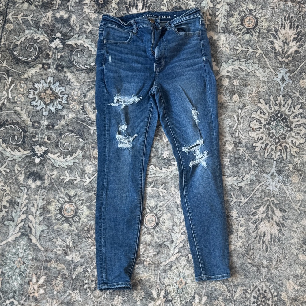 American Eagle Super Skinny Distressed Jeans